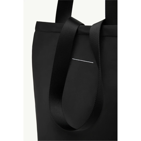 MM6 Maison Margiela Nylon Shopping Bag in Black, view 6 | Totes & Top-Handle Bags | Coveti