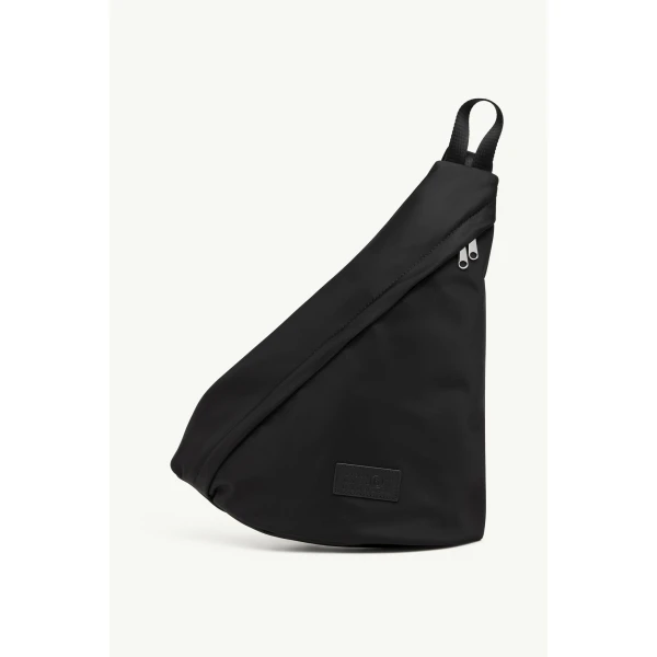 MM6 Maison Margiela Nylon Sling Crossbody Bag in Black, view 2 | Shoulder & Crossbody Bags | Coveti