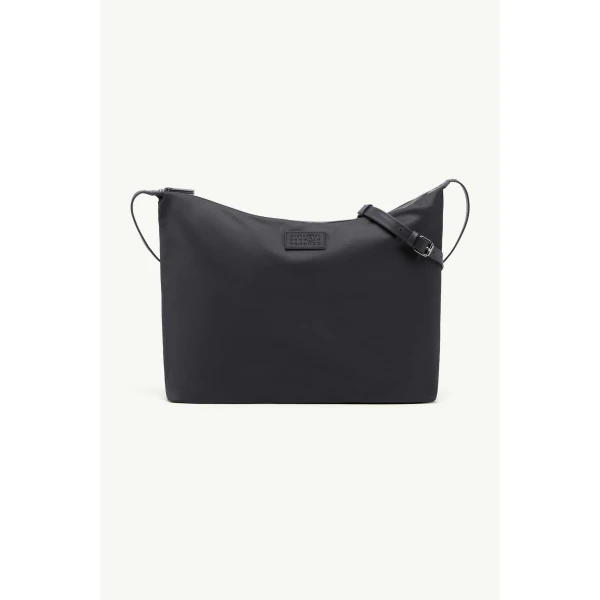 MM6 Maison Margiela Nylon Twill Crossbody Bag in Black, view 2 | Shoulder & Crossbody Bags | Coveti