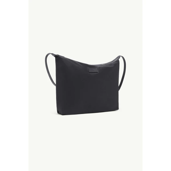 MM6 Maison Margiela Nylon Twill Crossbody Bag in Black, view 3 | Shoulder & Crossbody Bags | Coveti