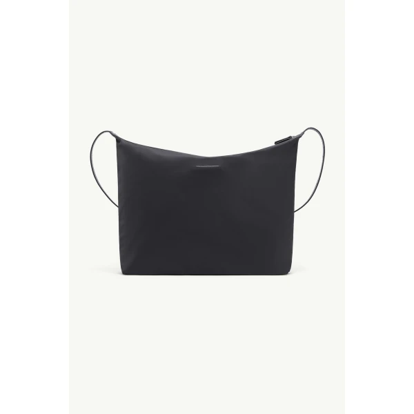 MM6 Maison Margiela Nylon Twill Crossbody Bag in Black, view 4 | Shoulder & Crossbody Bags | Coveti