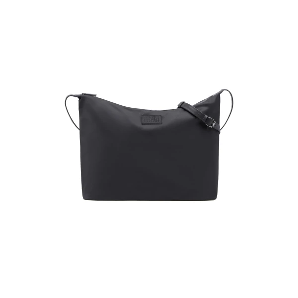 MM6 Maison Margiela Nylon Twill Crossbody Bag in Black | Shoulder & Crossbody Bags | Coveti
