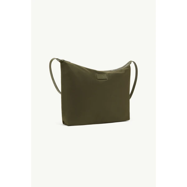 MM6 Maison Margiela Nylon Twill Crossbody Bag in Khaki, view 3 | Shoulder & Crossbody Bags | Coveti