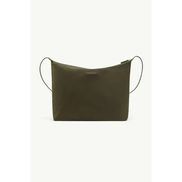 MM6 Maison Margiela Nylon Twill Crossbody Bag in Khaki, view 4 | Shoulder & Crossbody Bags | Coveti