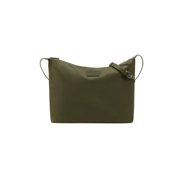 MM6 Maison Margiela Nylon Twill Crossbody Bag in Khaki | Shoulder & Crossbody Bags | Coveti