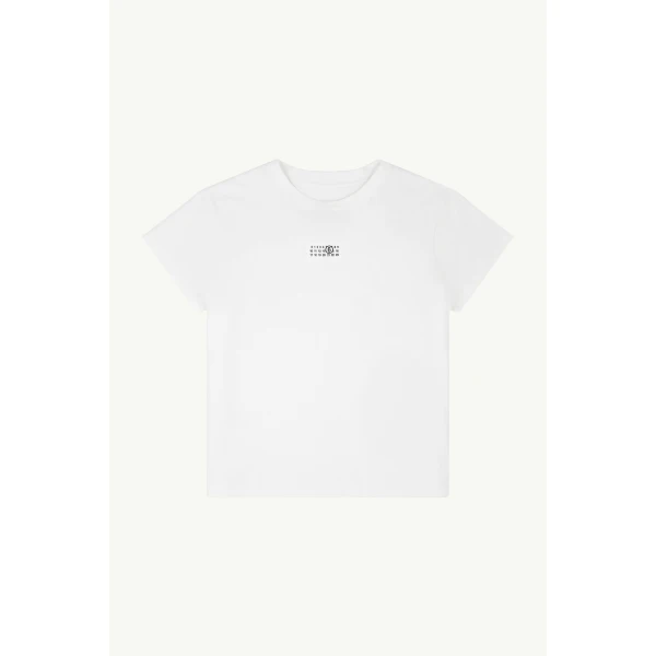MM6 Maison Margiela Overdyed Jersey T-Shirt in White, view 6 | T-shirts | Coveti