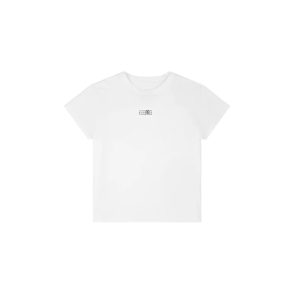 MM6 Maison Margiela Overdyed Jersey T-Shirt in White | T-shirts | Coveti