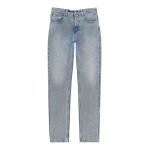 MM6 Maison Margiela Overlocked Straight-Leg Jeans in Light Blue | Denim | Coveti