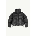 MM6 Maison Margiela Padded Faux Leather Jacket in Black | Leather Jackets | Coveti