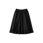 MM6 Maison Margiela Quilted Lining Gathered Skirt in Black | Midi Skirts | Coveti