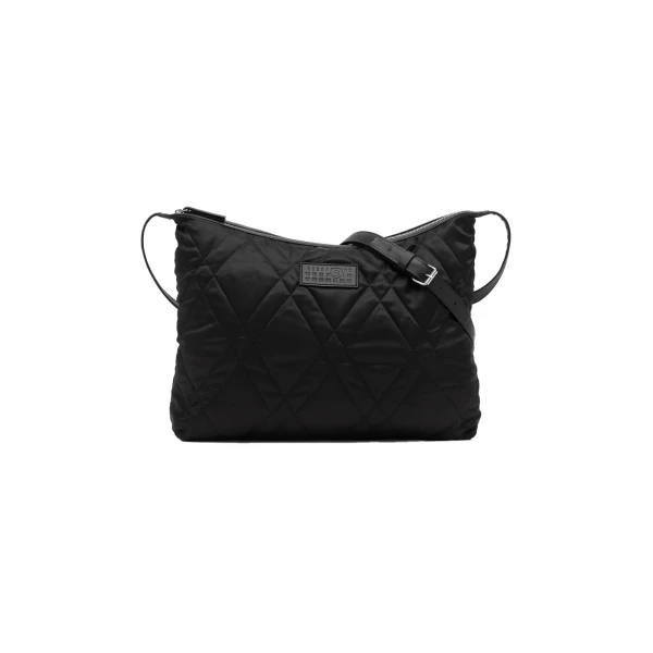 MM6 Maison Margiela Quilted Nylon Medium Crossbody Bag in Black | Shoulder & Crossbody Bags | Coveti