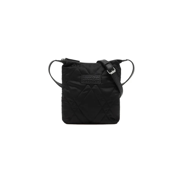 MM6 Maison Margiela Quilted Nylon Small Crossbody Bag in Black | Shoulder & Crossbody Bags | Coveti
