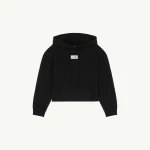 MM6 Maison Margiela Raw-Edge Boxy Hooded Sweatshirt in Black | Hoodies | Coveti