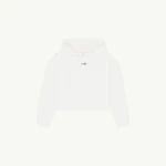 MM6 Maison Margiela Raw-Edge Boxy Hooded Sweatshirt in White | Hoodies | Coveti