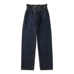 MM6 Maison Margiela Raw Edge Waist Denim Jeans in Dark Blue | Denim | Coveti