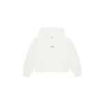 MM6 Maison Margiela Relaxed Hooded Sweatshirt in White | Hoodies | Coveti