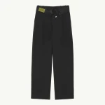 MM6 Maison Margiela Reverse Waistband Trousers in Black | Tailored pants | Coveti
