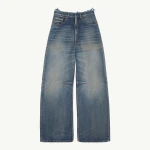 MM6 Maison Margiela Seamed Wide-Leg Jeans in Blue | Denim | Coveti