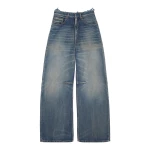 MM6 Maison Margiela Seamed Wide-Leg Jeans in Blue | Denim | Coveti