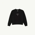 MM6 Maison Margiela Signature Jersey Sweatshirt in Black | Hoodies | Coveti