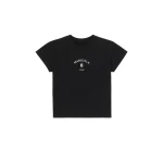 MM6 Maison Margiela Signature Jersey T-Shirt in Black | T-shirts | Coveti