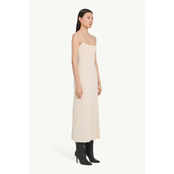 MM6 Maison Margiela Slip Dress in White, view 3 | Maxi Dresses | Coveti