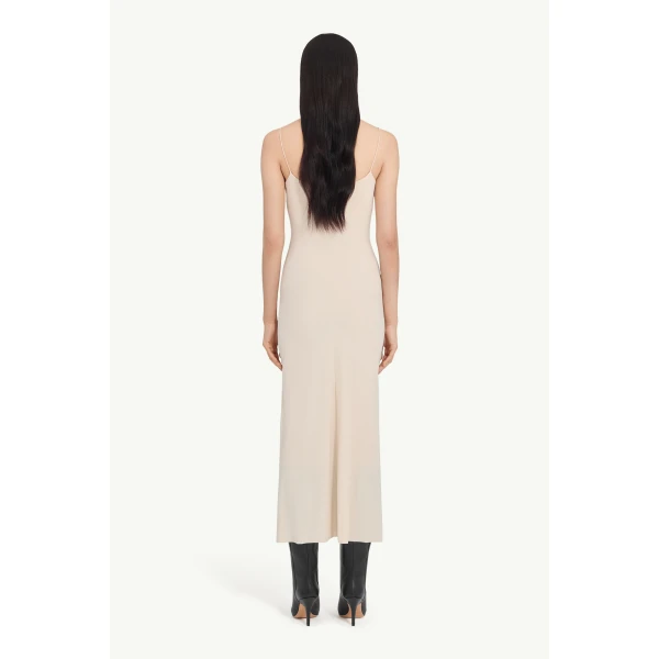 MM6 Maison Margiela Slip Dress in White, view 4 | Maxi Dresses | Coveti