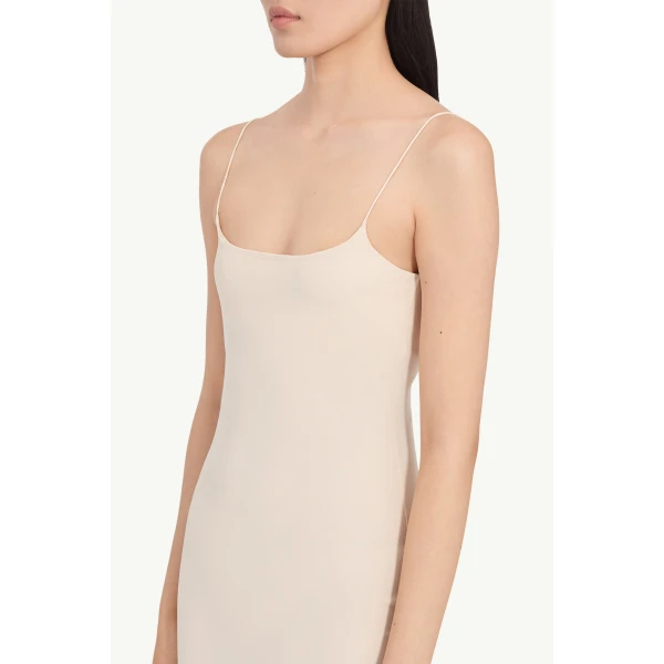 MM6 Maison Margiela Slip Dress in White, view 5 | Maxi Dresses | Coveti