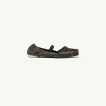 MM6 Maison Margiela Square-Toe Leather Ballerina Shoes in Doe Brown | Flats | Coveti