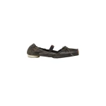 MM6 Maison Margiela Square-Toe Leather Ballerina Shoes in Doe Brown | Flats | Coveti