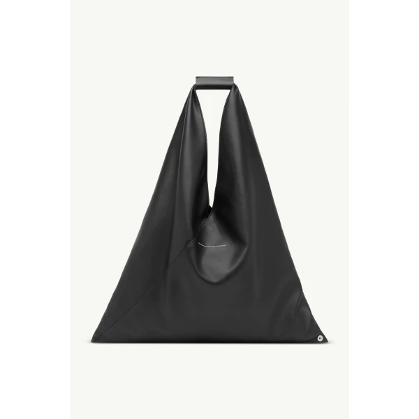 MM6 Maison Margiela Sticker-Print Japanese Bag Classic Medium in Black, view 4 | Totes & Top-Handle Bags | Coveti