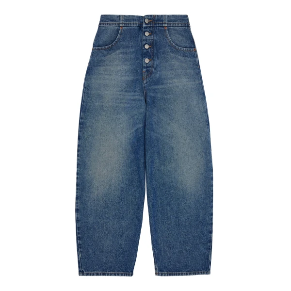 MM6 Maison Margiela Straight Leg Jeans in Light Blue | Denim | Coveti