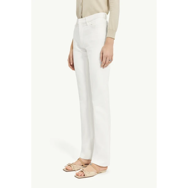 MM6 Maison Margiela Straight-Leg Jeans in White, view 5 | Denim | Coveti