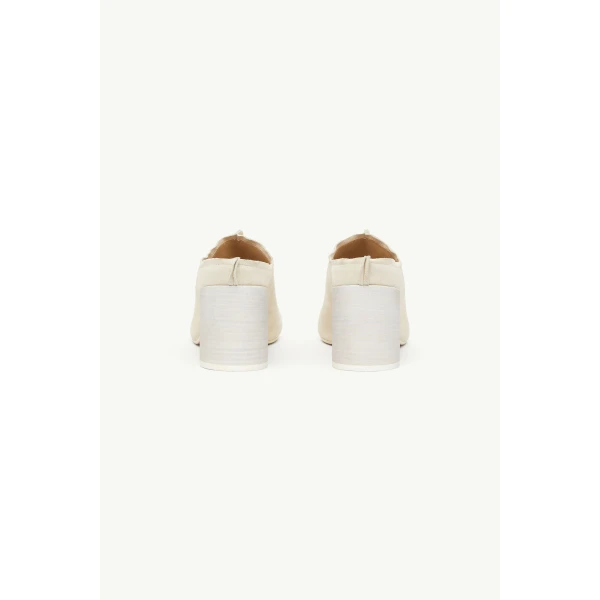 MM6 Maison Margiela Suede Anatomic Stitch Toe Mule in Pink Beige, view 4 | Mules | Coveti