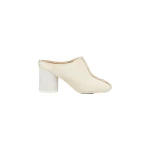 MM6 Maison Margiela Suede Anatomic Stitch Toe Mule in Pink Beige | Mules | Coveti