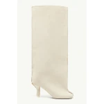 MM6 Maison Margiela Suede Anatomic Tube Boots in Pink Beige | Boots | Coveti