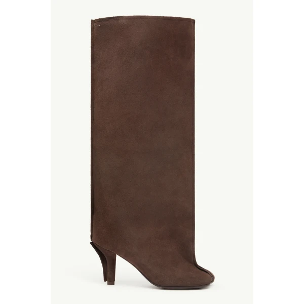 Suede Anatomic Tube Boots in Tapenade