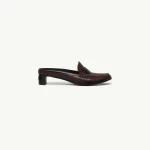 MM6 Maison Margiela Swing Toe Leather Loafer in Brown | Loafers | Coveti