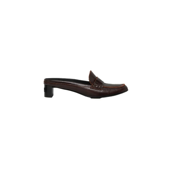Swing Toe Leather Loafer in Brown