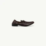 MM6 Maison Margiela Swing-Toe Leather Loafers in Brown | Loafers | Coveti