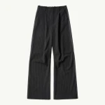 MM6 Maison Margiela Tailored Trousers in Black Pinstripe | Tailored pants | Coveti