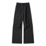 MM6 Maison Margiela Tailored Trousers in Black Pinstripe | Tailored pants | Coveti
