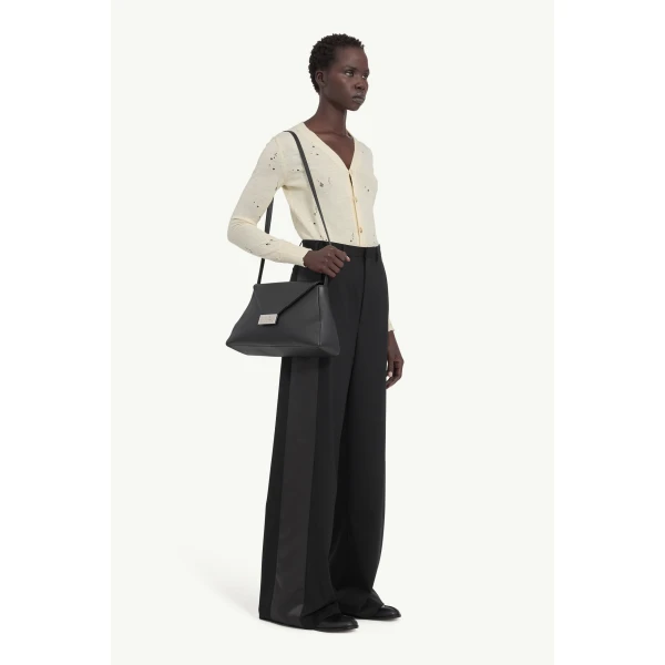 MM6 Maison Margiela Tailored Trousers in Black, view 3 | Tailored pants | Coveti