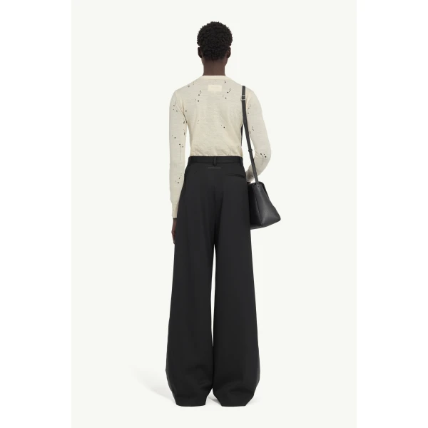 MM6 Maison Margiela Tailored Trousers in Black, view 4 | Tailored pants | Coveti
