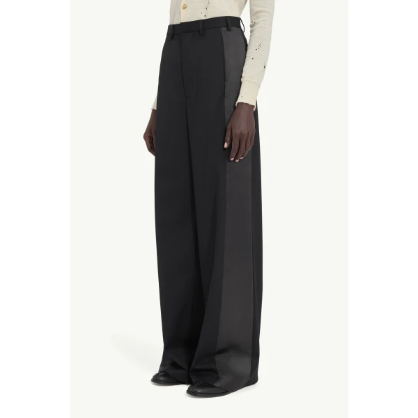 MM6 Maison Margiela Tailored Trousers in Black, view 5 | Tailored pants | Coveti
