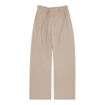 MM6 Maison Margiela Tapered Leg Trousers in Sand | Tailored pants | Coveti