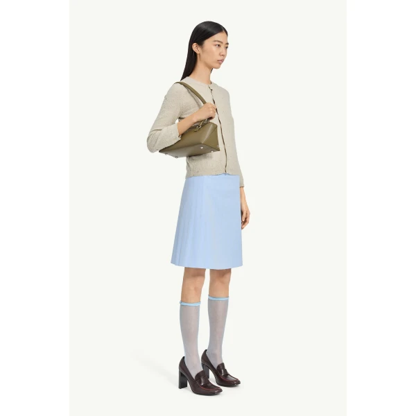 MM6 Maison Margiela Textured Knit Cardigan in Pink Beige, view 3 | Cardigan | Coveti