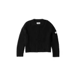 MM6 Maison Margiela Textured Knit Crew Neck Jumper in Black | Sweaters | Coveti
