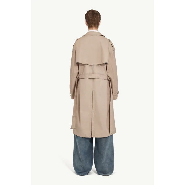 MM6 Maison Margiela Twist Trench Coat in Sand, view 4 | Trench Coat | Coveti