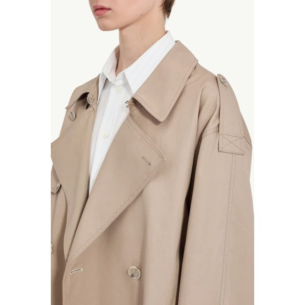MM6 Maison Margiela Twist Trench Coat in Sand, view 5 | Trench Coat | Coveti